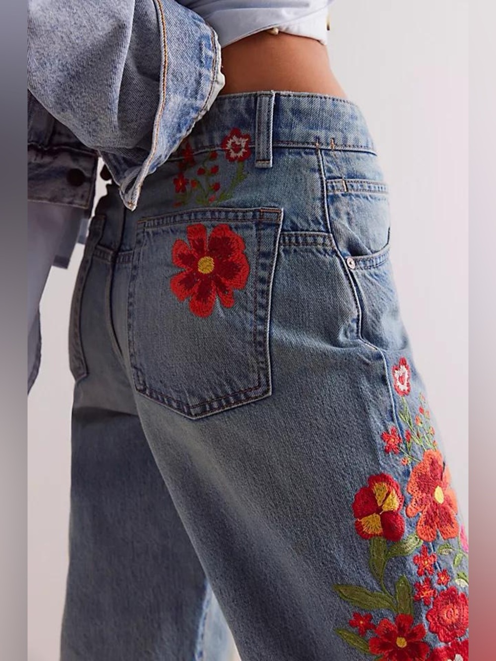 We The Free Willow Floral Embroidered Jeans - Picture 7 of 7